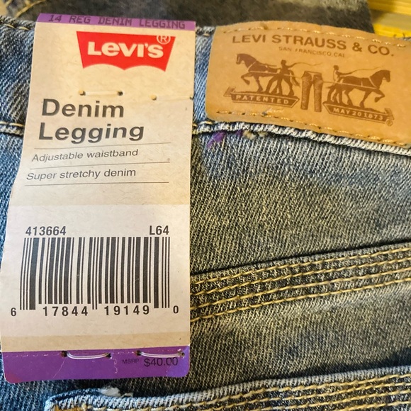 Nwt Levis Purple Stitch Denim Leggings - Picture 10 of 10